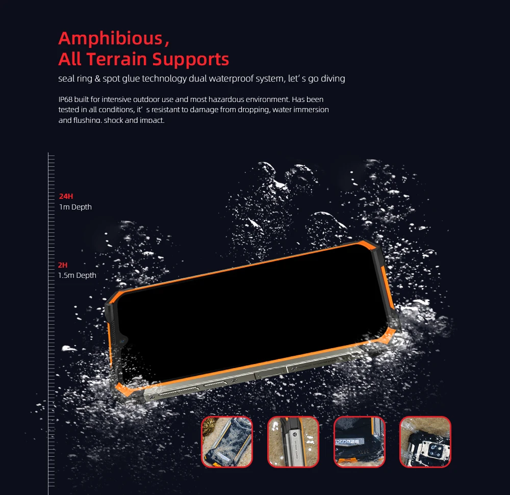 IP68/IP69K DOOGEE S88 Pro Rugged Mobile Phone 10000mAh telephones Helio P70 Octa Core 6GB RAM 128GB ROM smartphone Android 10 OS
