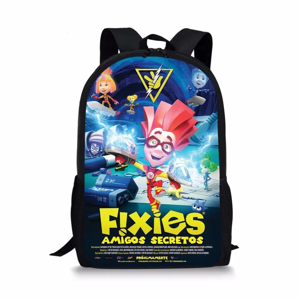 

HALYUNASC Cool Kids Backpack Sonic Russian Cartoon The Fixes Pattern Students School Bag Kawaii Boys and Girls Mochila Book Bag