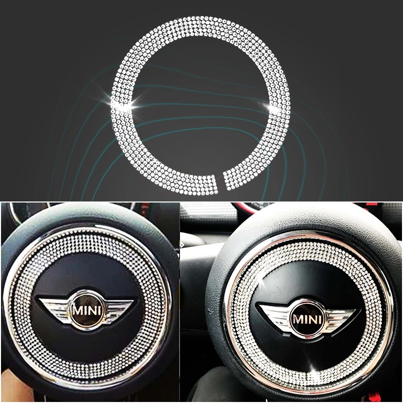 KJAUTOMAX для Mini Cooper F55 F56 хрустальное украшение на руль кольцо мягкое
