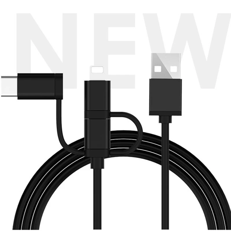 FLOVEME 3 в 1 USB кабель для мобильного телефона Micro usb type C кабель для зарядного устройства для iPhone кабель для зарядки Micro USB шнур для зарядного устройства