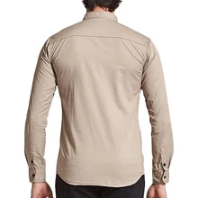 Весна Осень мужские рубашки с длинным рукавом сплошной цвет лацканы на молнии рубашка для улицы Повседневная рубашка Большой размер SEC88