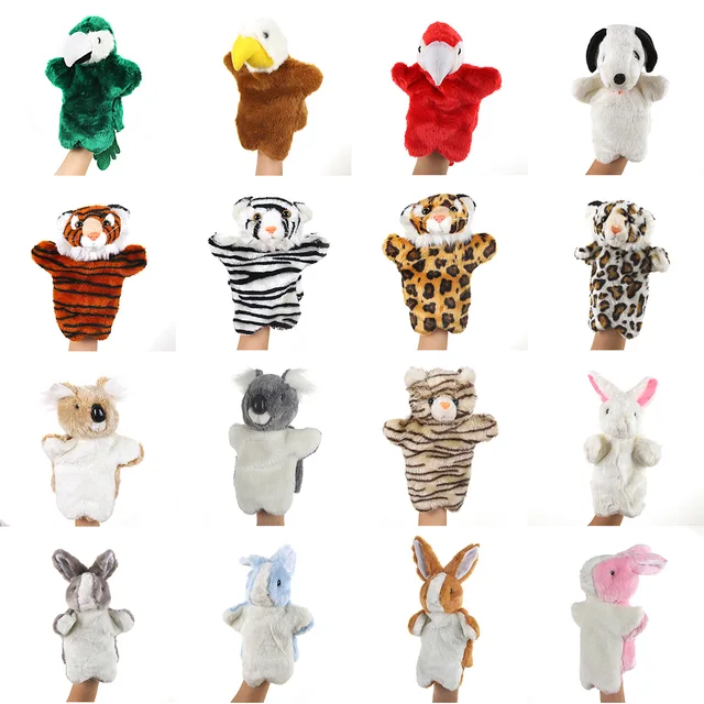 variety of simulation animal hand puppets Early childhood education tools cute soft Lovely Soothing doll kids bitrthday gift 2