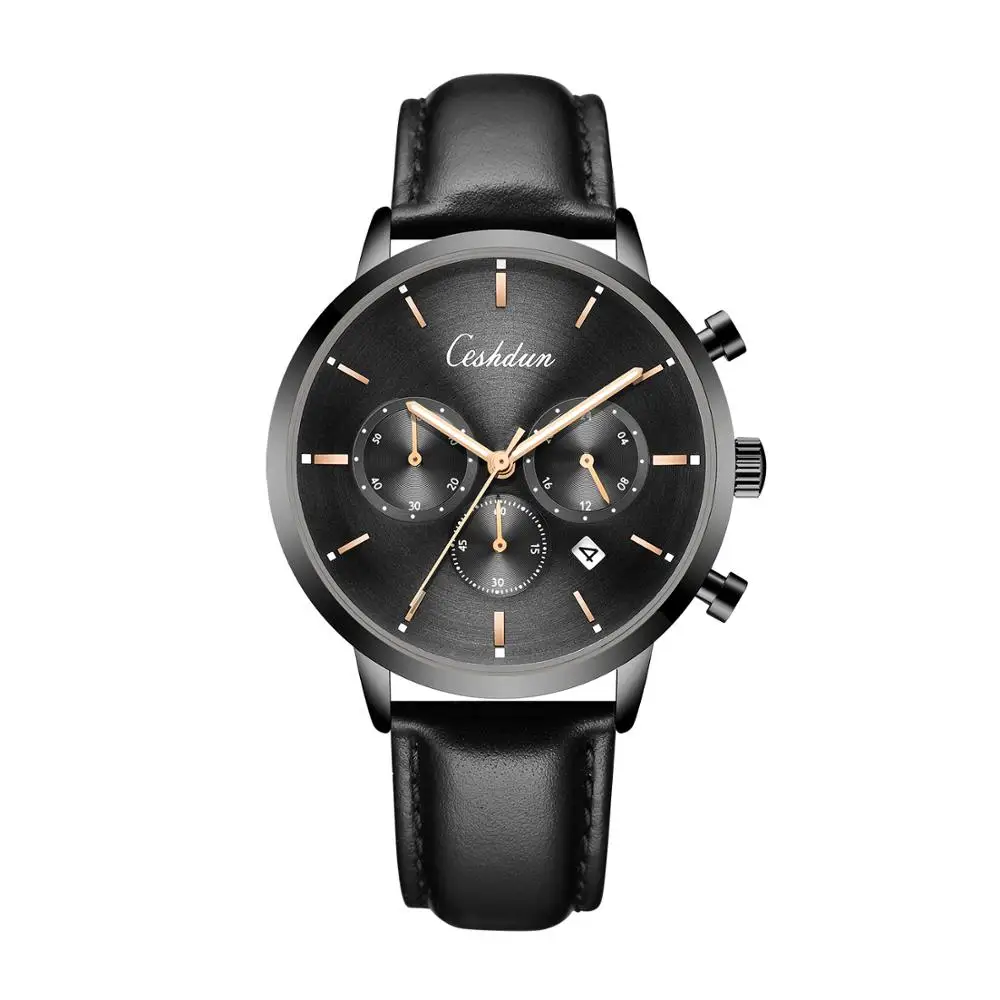 Creative Unique Men Quartz Watch Leather Dial Steel Belt Watch Male Sports Fashion Relogio Masculino