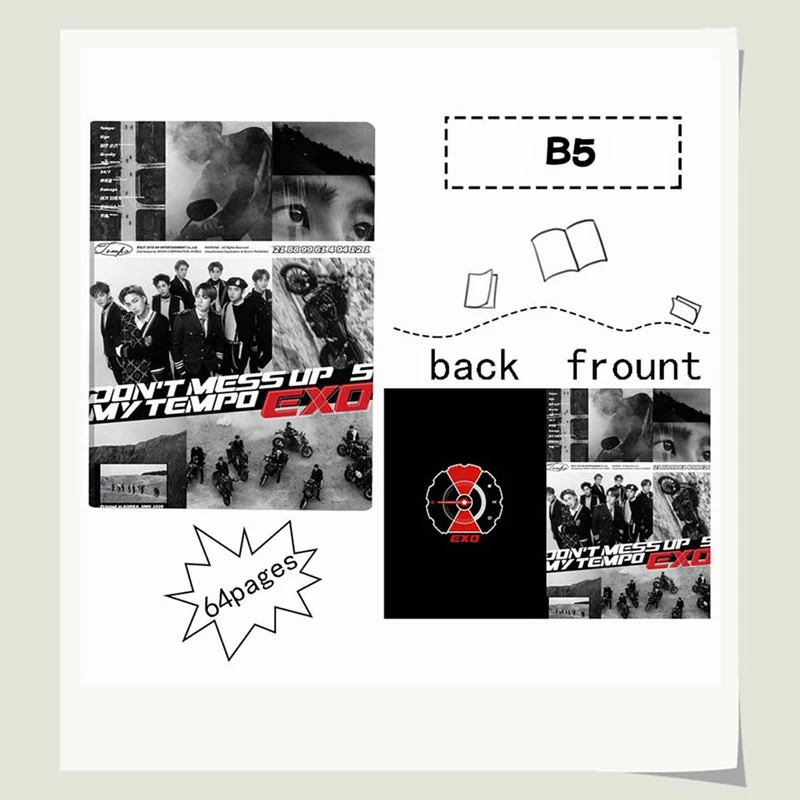 Kpop Home EXO Universe зимний альбом в том же стиле водонепроницаемый ноутбук удобный Jotter Pocketbook