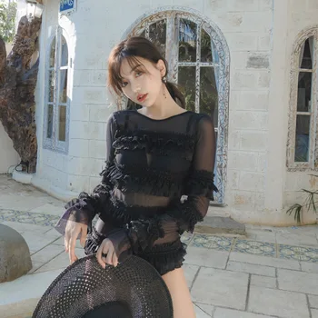 

One Piece Swimsuit Swimwear Women 2019 May Female Beach Swimsuits Woman New Korea Sexy 3 Thin Hot Solid Spandex Sierra Surfer