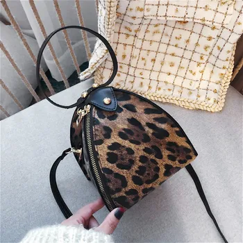 

Fashion Crossbody Bag for Women 2020 Pu Leather Shoulder Bags Lady Leopard Print Handbag Vintage Zipper Triangle Clutch Wallet