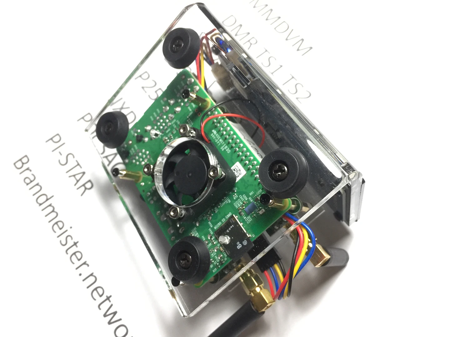 Собранный акриловый "L" чехол MMDVM дуплексная точка доступа для Nextion 3,2 '', DMR/YSF/P25/NXDN/DSTAR