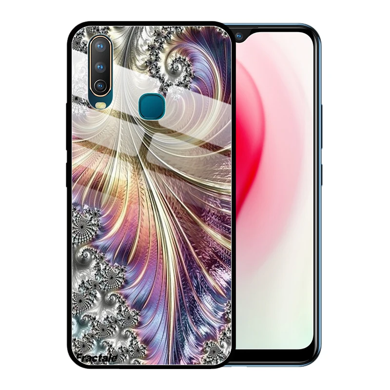 Винтаж Ретро живопись цветок закаленное Стекло чехол Чехол для VIVO Y15 Y17 Y12 Y93 Y85 Y81 Y19