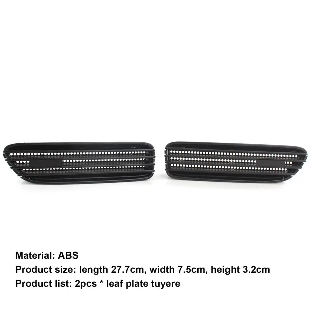 Car Grill Mesh 2Pcs Side Fender Vent Grill ABS Side Fender Air Flow Vent Grille Modification for BMW 3 Series M3 E46 2001-2006