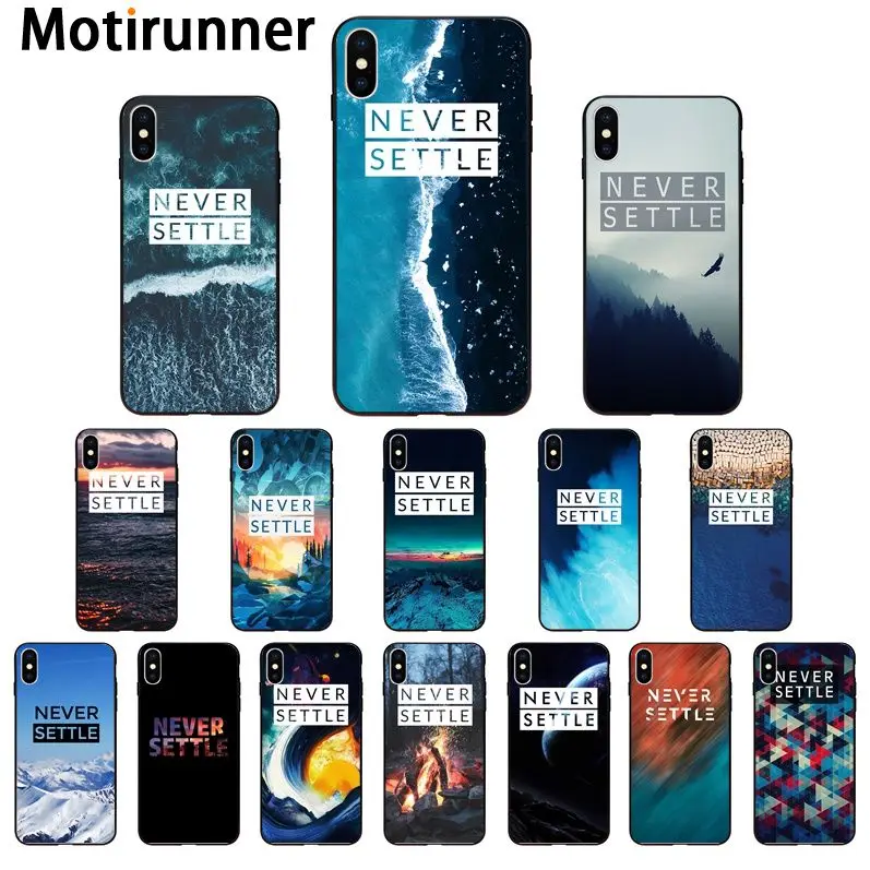 Motirunner Never Settle Mountain Sea Snow TPU Мягкий силиконовый чехол для телефона iPhone 11 pro XS MAX 8 7 6 6S