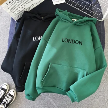 

Women Punk Hoodies Harajuku Sweatshirt Hat Oversized Pullover Velvet Thicken Streetwear Aesthetic Tracksuit White Hoodie Hot