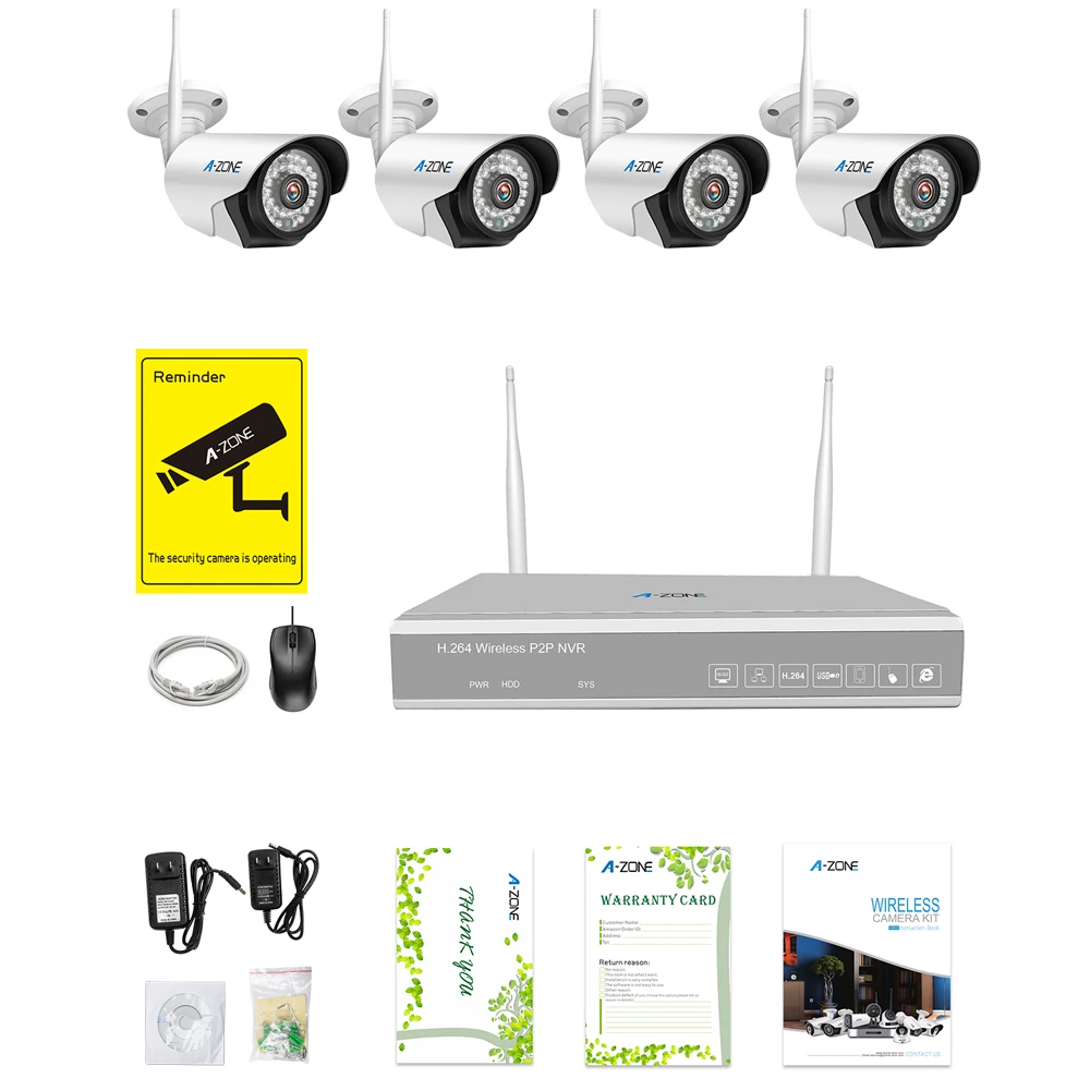 1080P Беспроводная система видеонаблюдения 8CH HD Беспроводной NVR комплект 2 ТБ HDD Открытый ИК ночного видения IP Wifi CCTV камера система безопасности комплект