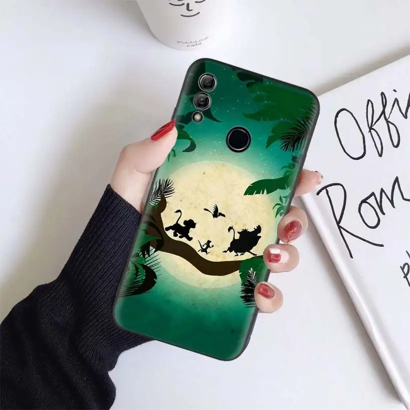 С принтом "Король Лев: Симба черный чехол для huawei Honor 9X 8X Y9 фотоаппаратов моментальной печати 7S 7X9 10 Lite 8A Pro 20i Y5 Y6 Y7 мягкий чехол для мобильного телефона - Цвет: BS025-8