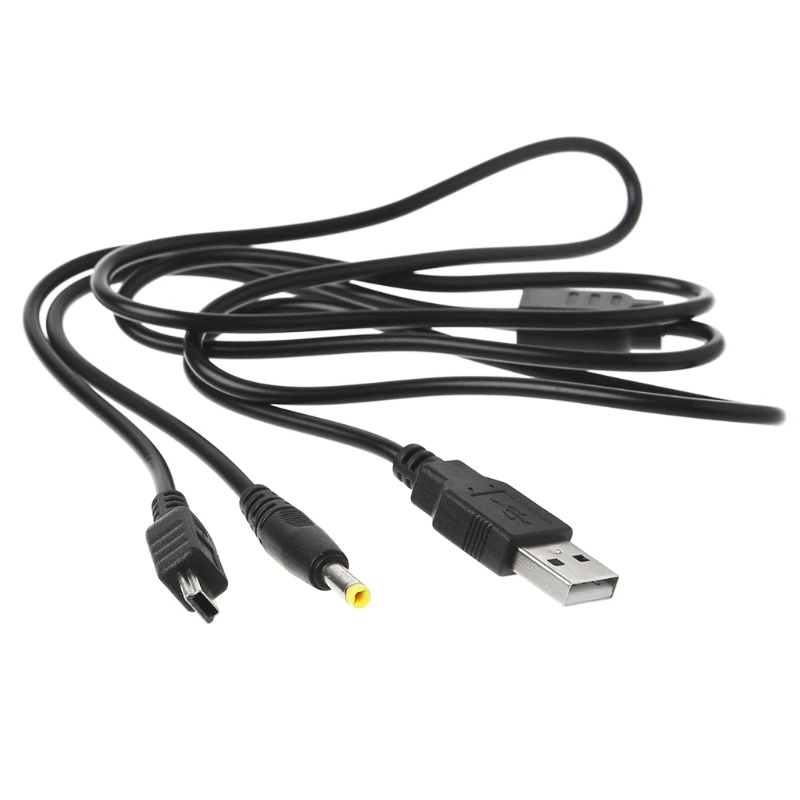 NEW 2-In-1 USB Data Cable Charger Charging Cord For PSP 2000 3000 Portable Gaming Accssories