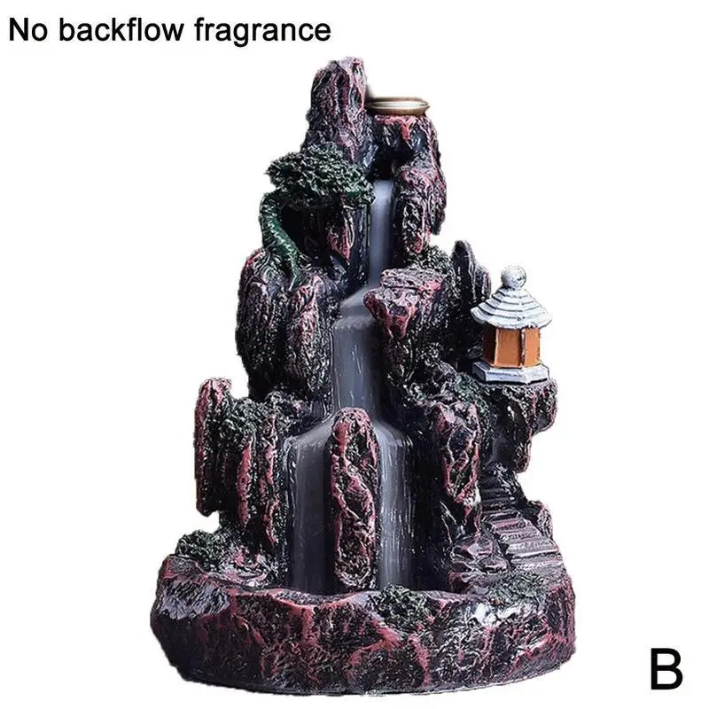 1piece New Product Backflow Creative Decoration Resin Incense Burner Crafts Ornamental Perfume Stand Back Incense Burner - Цвет: B