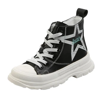 

Autumn 2020 new Korean version of children's high top casual shoes girls' five pointed star board shoes girls' sports shoes