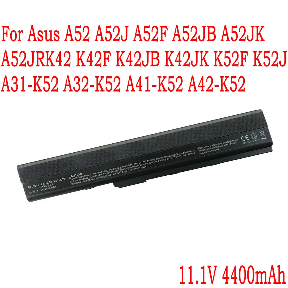 

High Quality battery For Asus A52 A52J A52F A52JB A52JK A52JR K42 K42F K42JB K42JK K52F K52J A31-K52 A32-K52 A41-K52 A42-K52