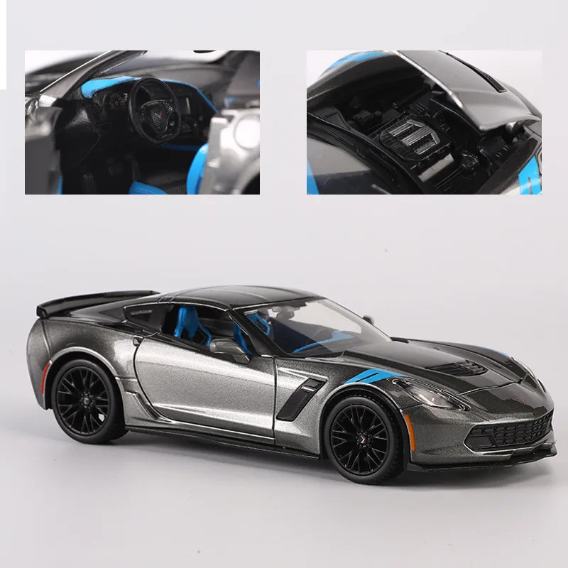 Гоночная трансформерная модель автомобиля Maisto 1:24 2017 Corvette Grand Sport из сплава