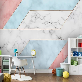 

Custom 3D Mural Wallpaper Home Decor Modern Minimalist Geometric Marble Fresco Living Room Sofa TV Background Photo Wall Paper