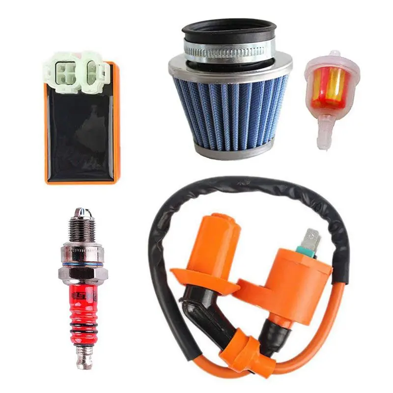 

GY6 Coil Racing Air Filter CDI Ignition for 50cc 125cc 150cc 139qmb 152qmi 157qmj with Fuel Filter Engine Atv Mopeds Scooter Go