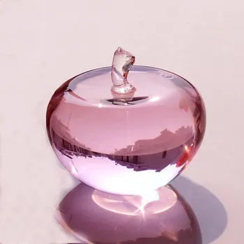 

Hot Art&Collection 60mm Crystal Smooth Apple Paperweight Glass Pretty Gifts Crafts for Christmas Home Wedding Gifts Decoration