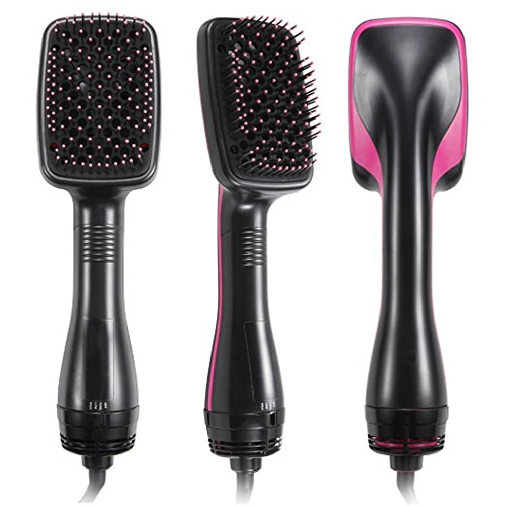 Portable Hair Dryer With Brush Hot Air Brush Electric Blow Dryer Comb Hair Straightener Comb Curling Brush Tangle Hair Comb