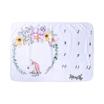 

Practical Photography Background Blanket Children&acutes Milestone Photo Background Cloth Baby Month Print Blanket