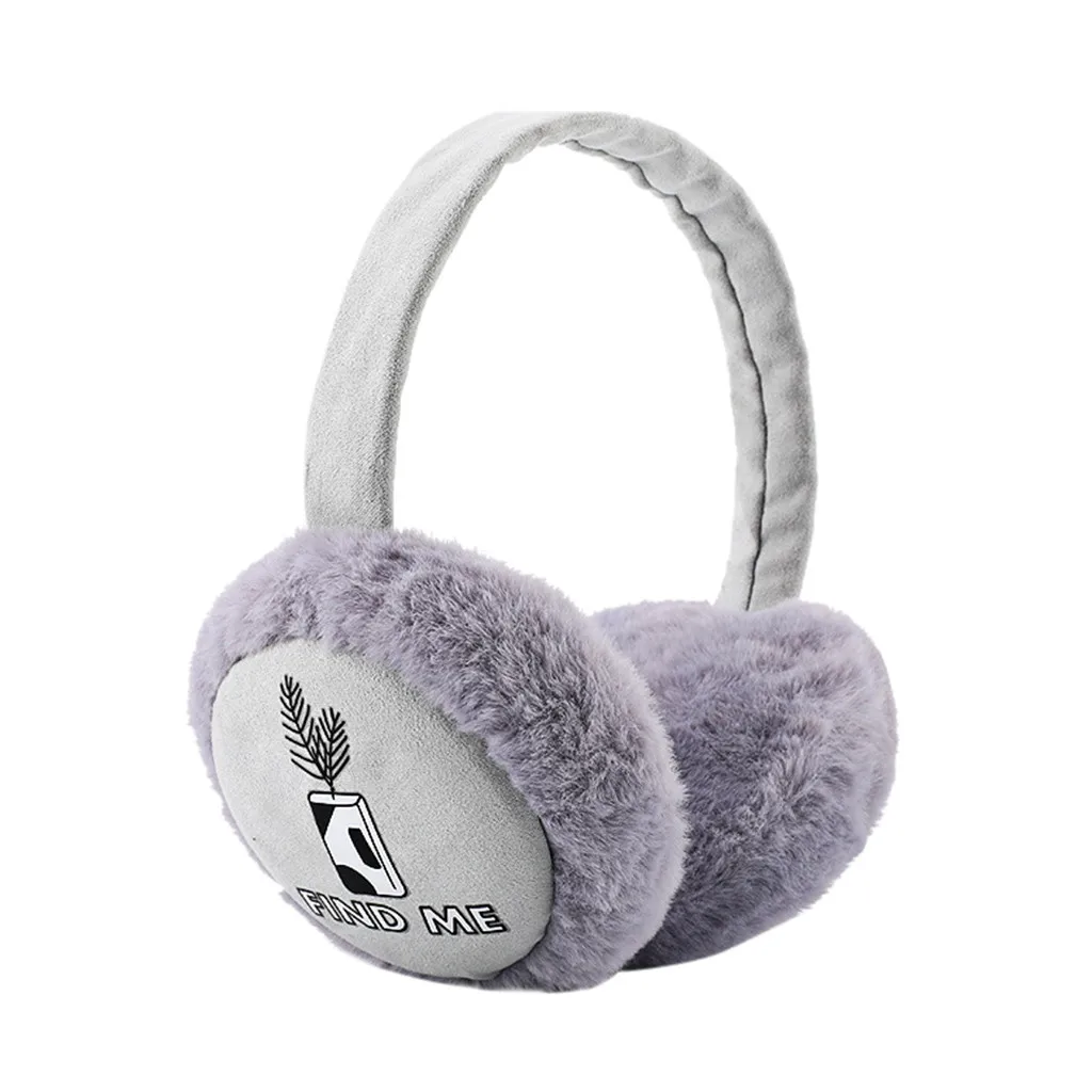 Winter Earmuffs Women Plush Thicken Earmuffs Foldable Hamburger Ear Earmuffs Warmer Headgear Winter Accessories Ear Muffs Py4