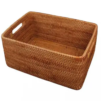 

Hand-woven Vietnamese Rattan Storage Baskets Desktop Woven Baskets Miscellaneous Baskets Ivy Rattan Frame Limit Of 100