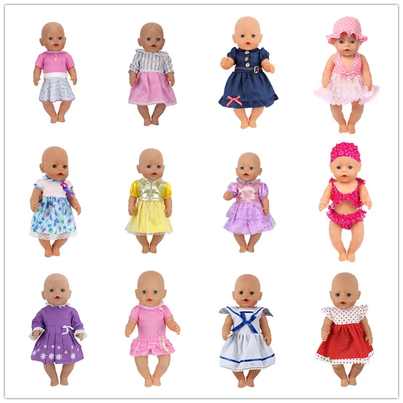 Модные Llovely платье одежда костюм подходит для 43 см ухода за ребенком мам Baby Doll 17