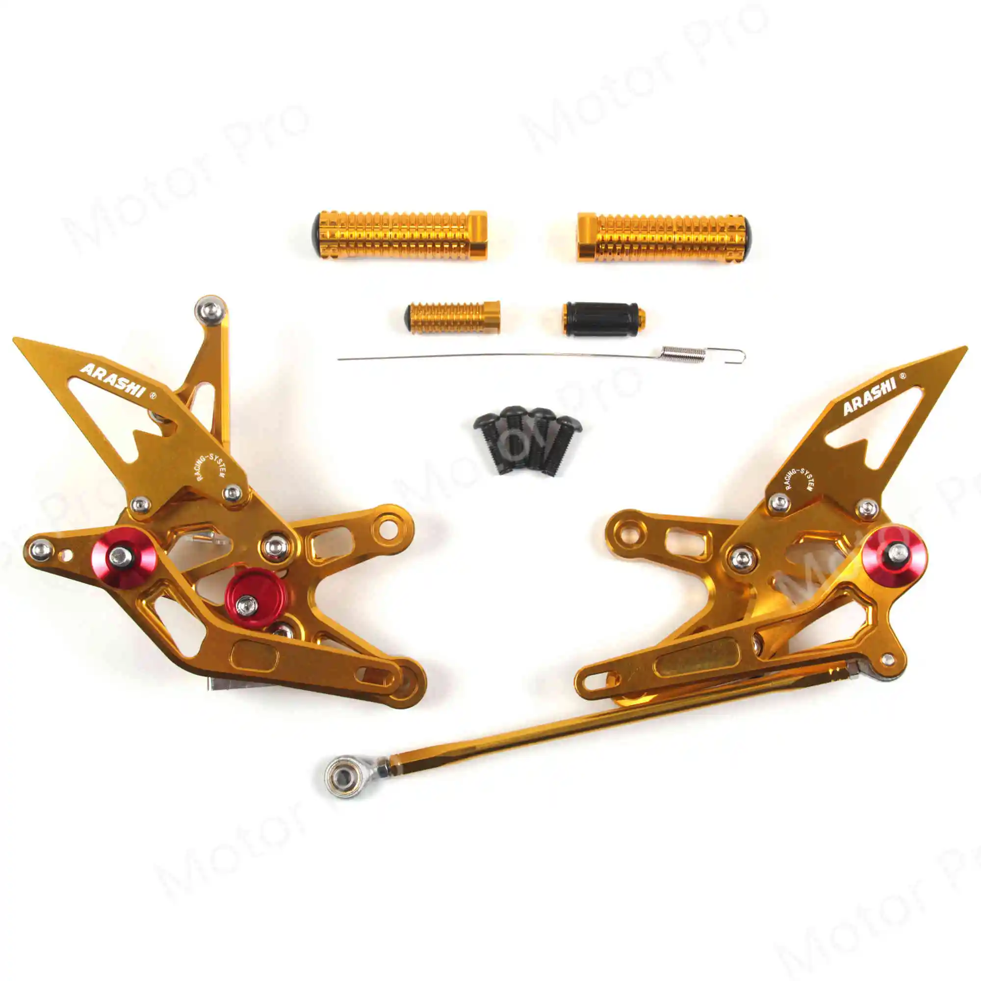 Регулируемые подножки для Kawasaki Ninja ZX10R 2006 2007 аксессуары для мотоциклов Peg Rearsets педаль ZX1000 ZX 1000 ZX-10R - Цвет: 2.0 Gold