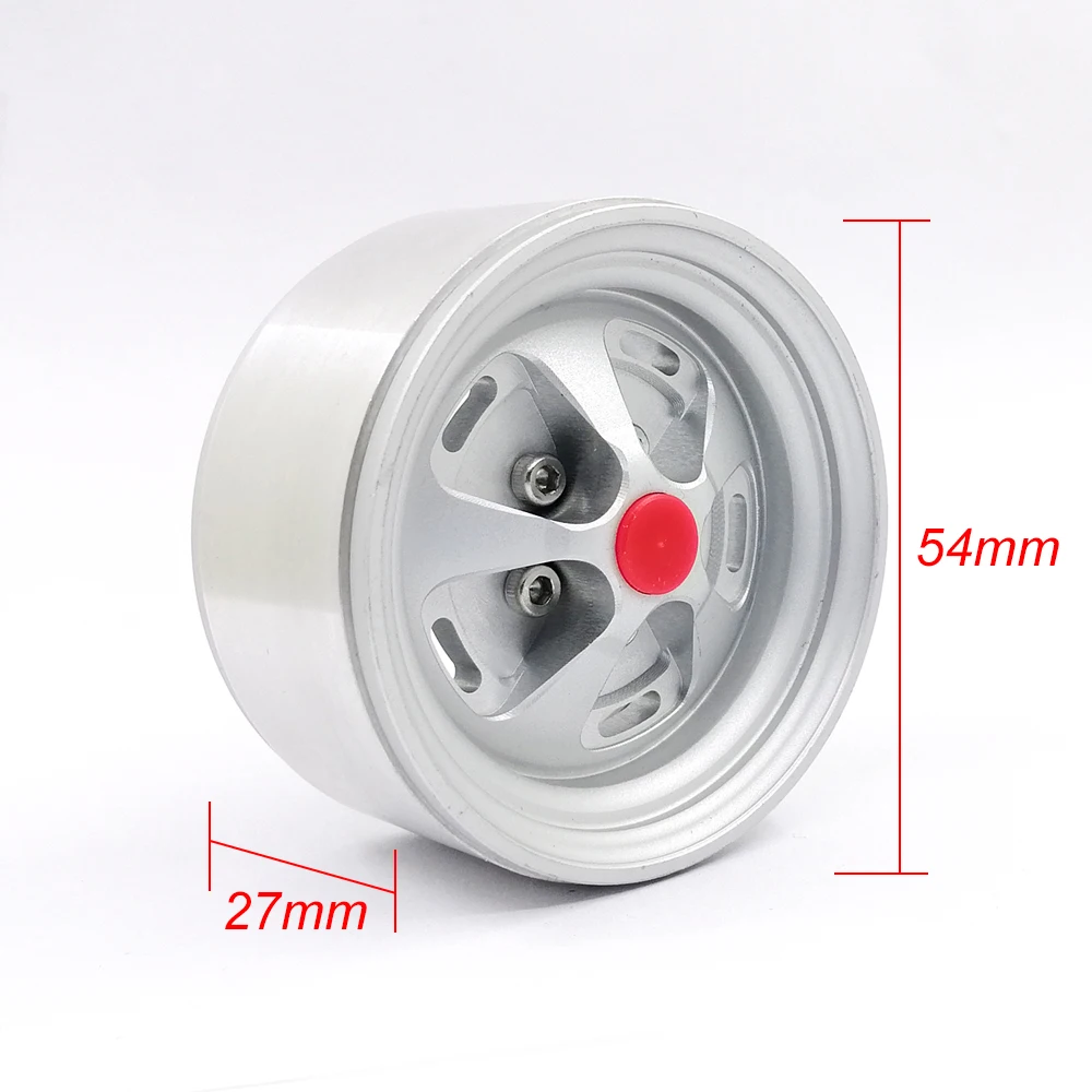 4 шт. матовый серебристый 1,9 Beadlock колеса диски для 1/10 RC Гусеничный осевой SCX10 II 90046 TRX4 D90 S346