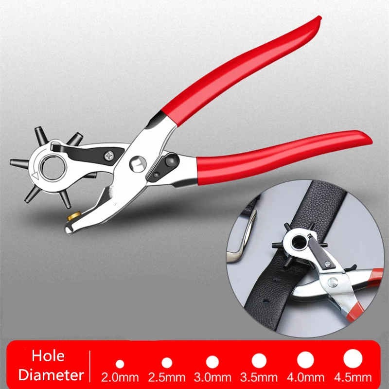 Hole Punching Machine Revolving Leather Strap Watch Band Belt Hollow Puncher Punch Plier for StrapsWatchband | Дом и сад