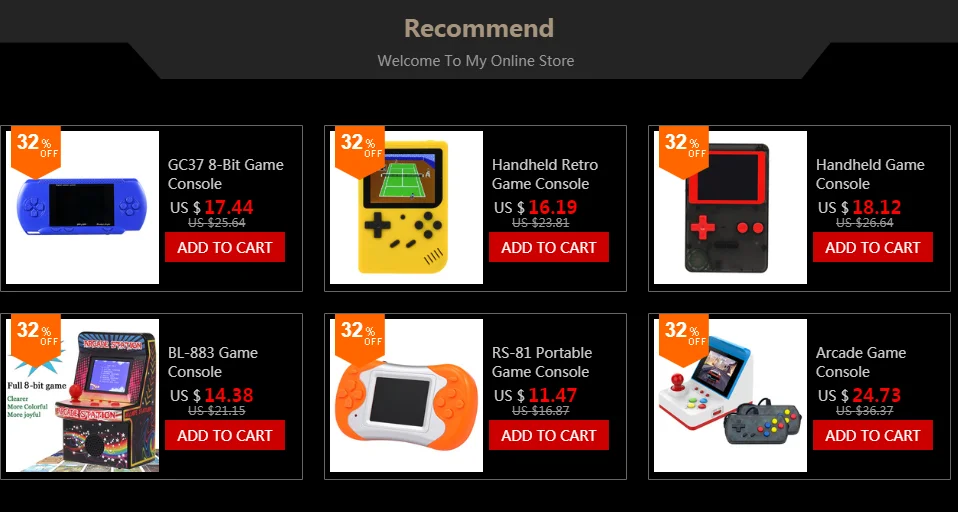 X12 8GB Handheld Video Game Consoles with Double Rocker Joystick for GBA NES Games Support TF Card Portable Game Console