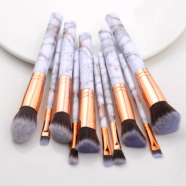 FLD 5/15Pcs Makeup Brushes Tool Set Cosmetic Powder Eye Shadow Foundation Blush Blending Beauty Make Up Brush Maquiagem 10pcs gold