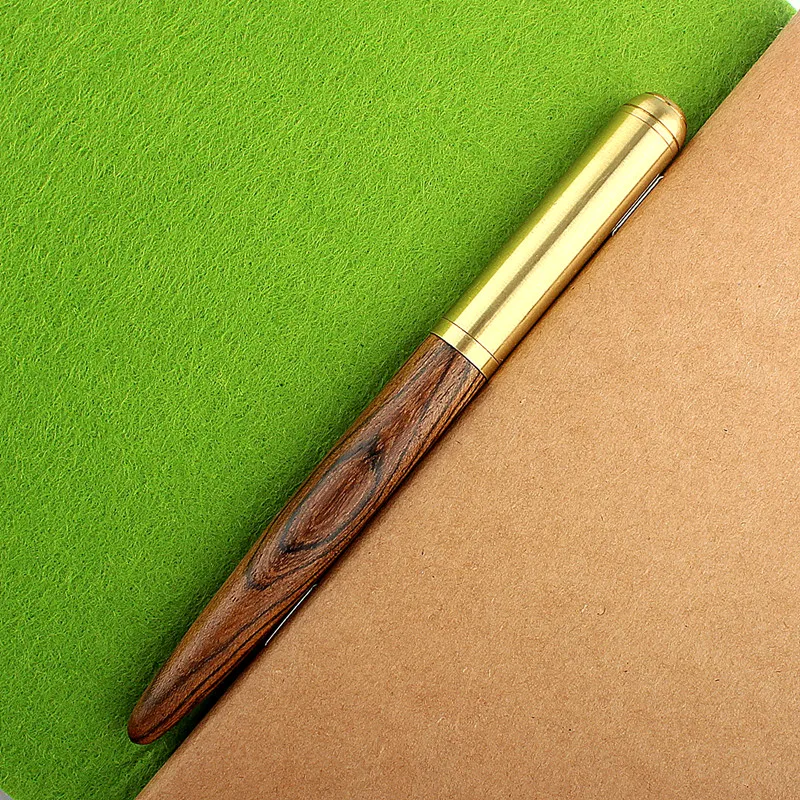 Luxury Brand Wood Fountain Pen 0.5mm Fine Nib Calligraphy Pens Writing Metal Wooden Gifts Stationery Office School Supplies