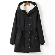 Зимняя уличная шикарная Женская однотонная куртка с длинным рукавом на шнурке с капюшоном, хлопковое Стеганое пальто, верхняя одежда