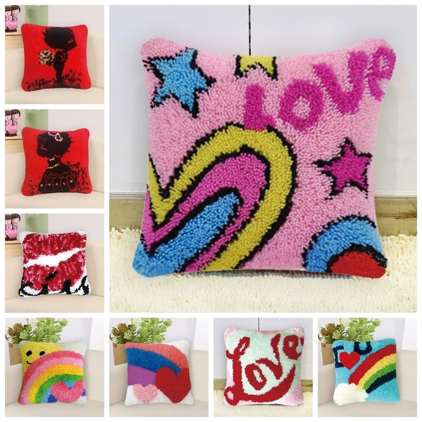 

Latch Hook Latch Hook Kits Diy Kit Quality Fashion Quality Fashion Cross Stitch Pillows Knooppakket Klink Haak Kleed Bloemen Diy