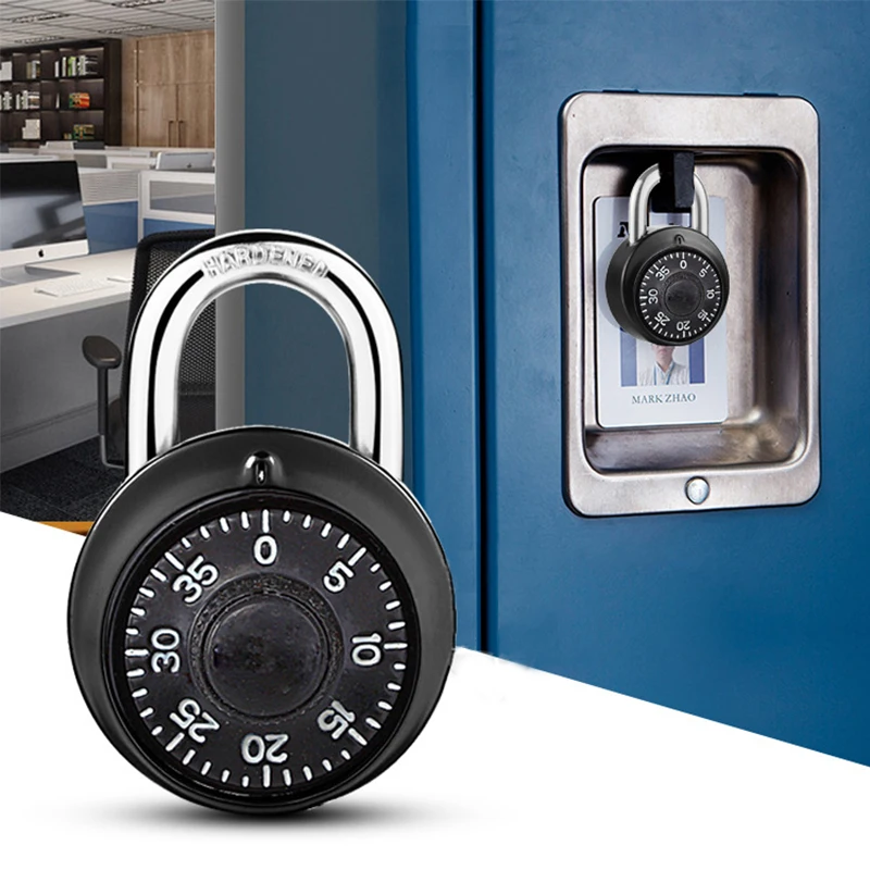 

Cardoria Rotary Padlock Round Dial Number Digit Combination Code Lockers For Storage Candado Maleta Combination Locks Padlocks