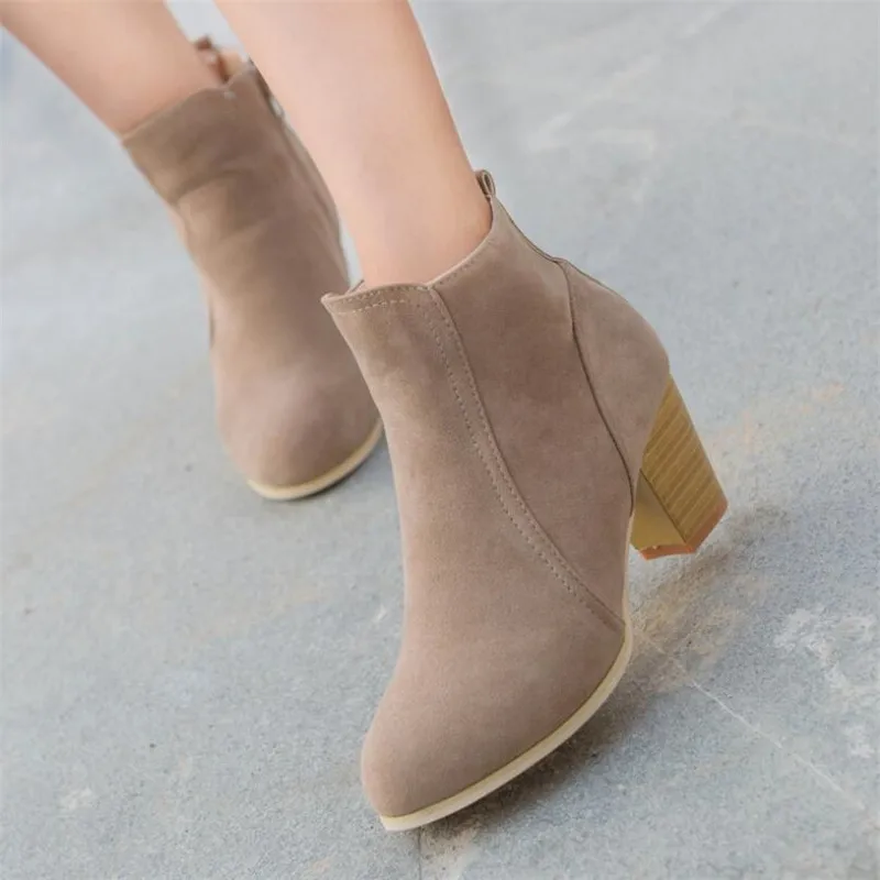 

New autumn and winter England thick with women's ankle boots high-heeled high-heeled single boots women ankle boots for women