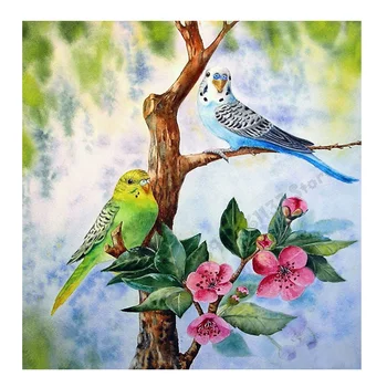 

Full Squareround Drill Diamond Painting Birds on tree Diamond Embroidery Cross stitch Rhinestone Mosaic Decor Gift GG1485