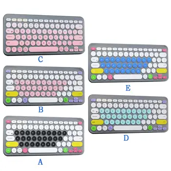 

Besegad Colorful Laptop Silicone Keyboard Cover Skin Sticker Protector Protective Case for Logitech K380 Bluetooth Keyboard