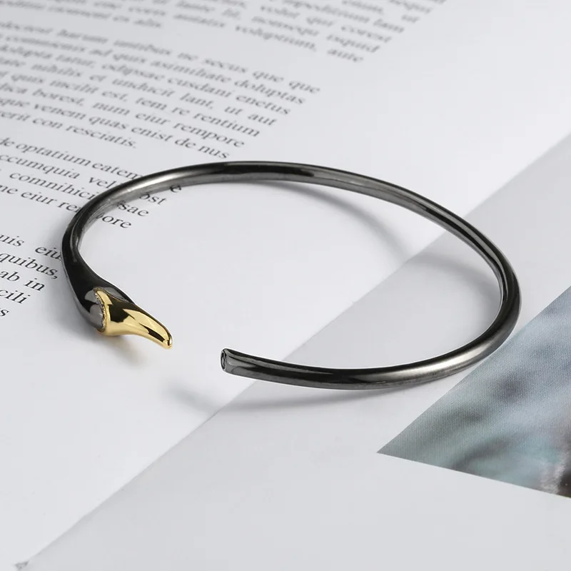 Silvology 925 пробы серебряные браслеты-манжеты с лебедем модные простые регулируемые Открытые Браслеты для женщин элегантные праздничные украшения
