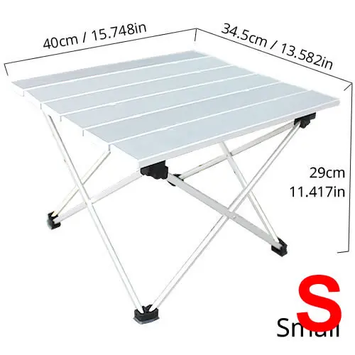 Collapsible Foldable Picnic Details about   Small Folding Camping Table Portable Beach Table 