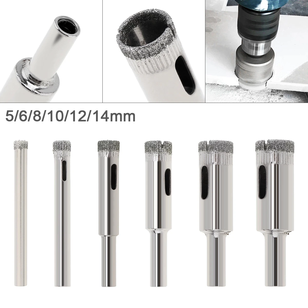Diamond Core Hole Saw Drill Bit Kit Woodworking Hole Opener Tools Wood Circle Saw Cutter 6/8/10/12/14/16/18/20/22/25mm drill bit set drill bits drill bit woodworking drill woodworking tools woodworking drill tool set woodworking drill bits hole saws woodworking drill accessories