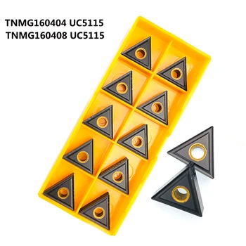 

10PC TNMG160404/408 UC5115 High Quality Carbide Inserts External Turning Tools Metal Turning Tools Machine Tool Parts Lathe Tool
