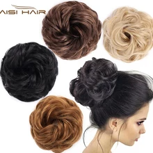 Синтетические упругие накладные волосы, Скручивающиеся волосы, вьющиеся волосы на заколках, шиньон, аксессуары для волос, термостойкие волосы