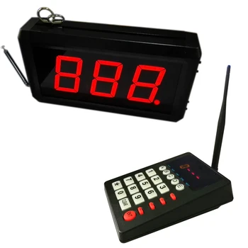 

Wireless Queue Number Call System CE Passed For Fast Food Reastaurant Service ( 2 Display+1 Keypad)