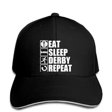 Интересные мужчины едят сна Ролик Дерби мужчин s snapback шляпа с пиком