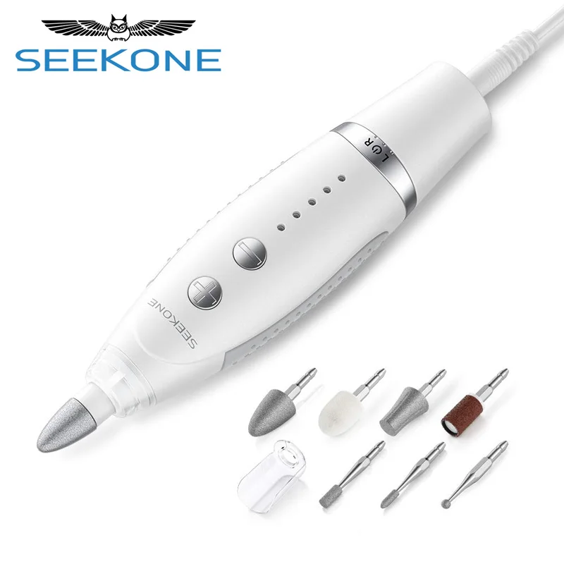 

Seekone Professional Electric Nail Drill Machine Manicure Machine Pedicure Drill Set Ceramic Nail File Nail Drill Equipment Tool
